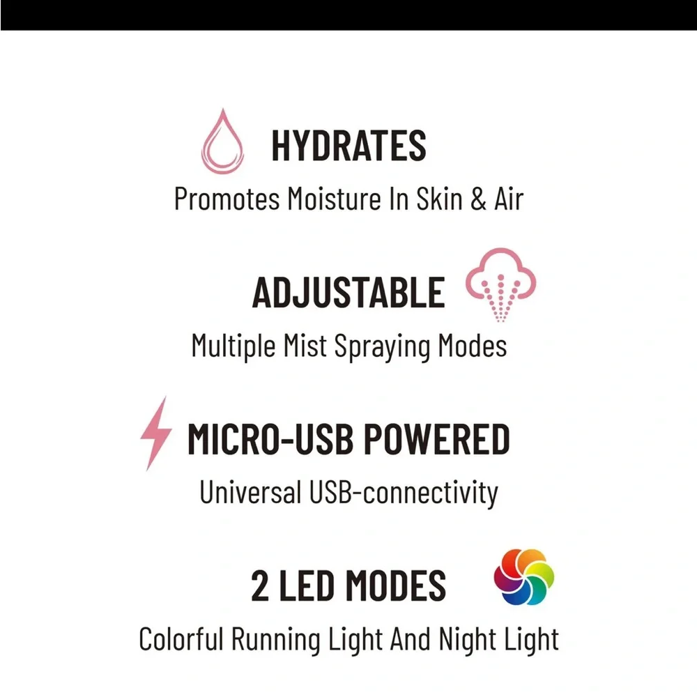 Pink Purify Humidifier with LED Light - Picture 2 of 9